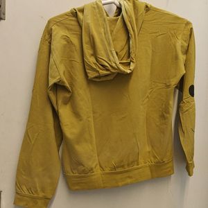 Mustard Yellow Hoddie Mickey Mouse Design