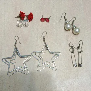 Set of 5 earrings for women