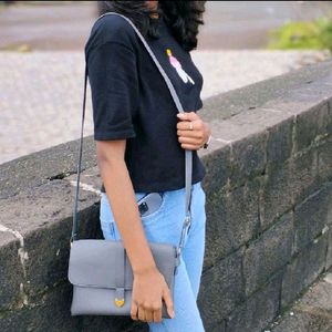 Black Boxy Crop Top