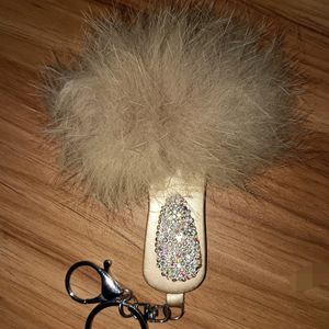 ✨🌸 Fluffy Gemstone Keychain 🌸✨