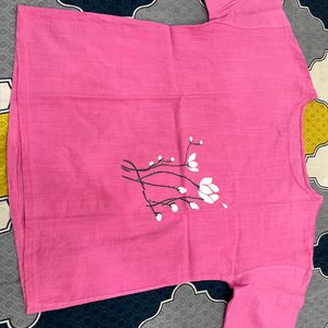 pink short kurti