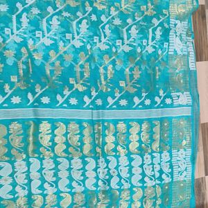 Firozi GOLDEN zari Pure Soft Jamdani Weaving