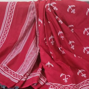 Cotton Saree With Blouse Piece