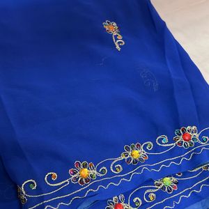 Beautiful Blue Fancy Saree