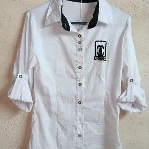 Ladies Summer Fashion Top Shirt White