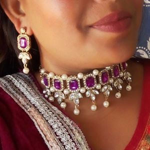 Purple Jewellery Set