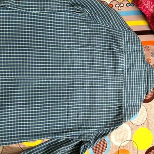 Blue Checked Shirt Casual Wear For Men