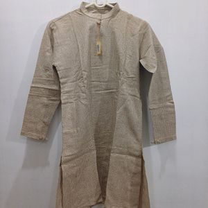 Kurta Chudidar Set (Khakhi Pattern)