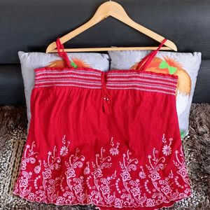 Off Shoulder Red Tops