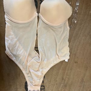 Women Transparent Strips Bodysuit Shapewear