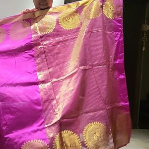 chanderi Silk Saree Brand New  Blouse Stitch