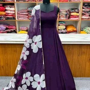 Purple Anarkali Dress