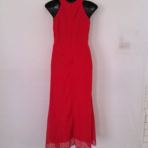 Red Color Party Dress (Women's)