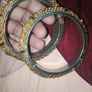 Golden Stone Bangles