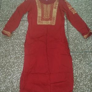 Red Kurta Set