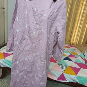 Elegant Cotton Embroidery Work Kurthi