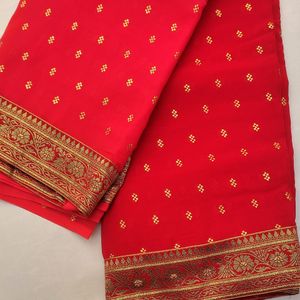 Chiffon Sarees With A Brocade Border