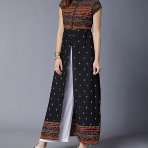 Women Printed Front Slit Kurthi