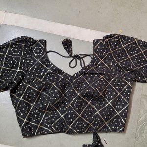 Beautiful Black Sequence Work Blouse