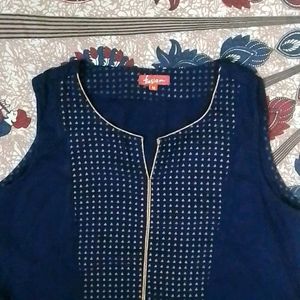 NAVY BLUE KURTI / TUNIC ( M SIZE )