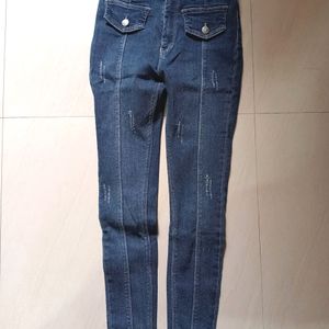 Front Side Pockets Design Jeans