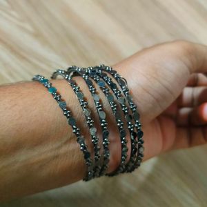 Oxidised Necklace With Bangles