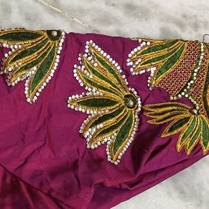 An Embroidered Blouse With Lotus Design All Over