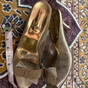 very beautiful golden heels