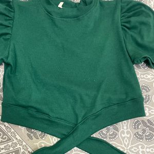 Wrap waist AGreen Top