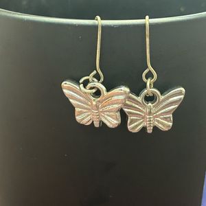 Silver Butterfly Earrings