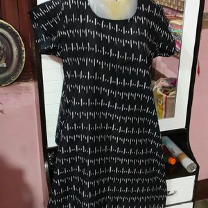 😍Amazing Black Cotton Printed Kurti🥰