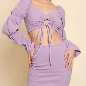 Lilac Ruched Cord set