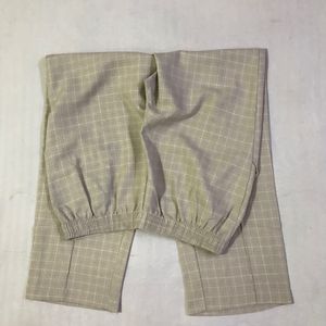 M&S Beige Light Checked Trouser Waist 28-30