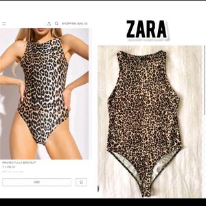 Zara leopard bodysuit