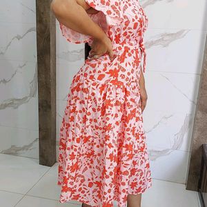 Floral Printed Flared Dress