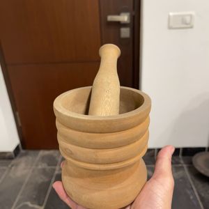 Wooden Mortar And Pestle