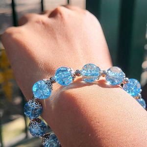 Pink And Blue Crystal Bracelets