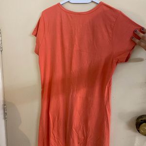 Orange Tshirt Dress