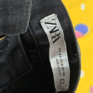 Zara Black 32inch Waist Used Jeans