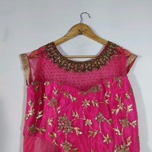 Pink Embroidered Gown (Women's)