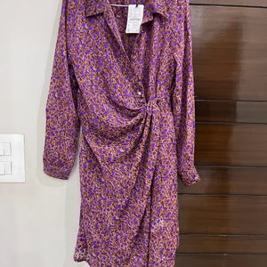 Women Purple Printed Dress