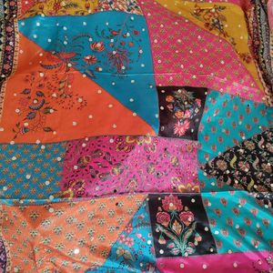 NEW Silk Dupatta With Real Mirror Work