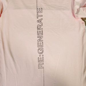 New Unused Eye-catchy Pink Coloured Full T-shirt