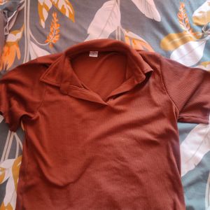 Aesthetic Crop Polo T-Shirt