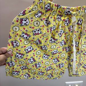 Cotton printed shorts