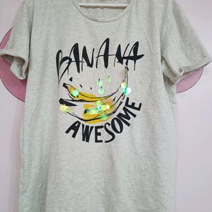 Honey Brand Grey Bannana Top