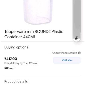 Set Of Tupperware MM Round