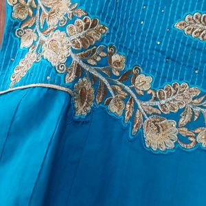 Blue Color Anarkali Kurtis For Regular Outfit