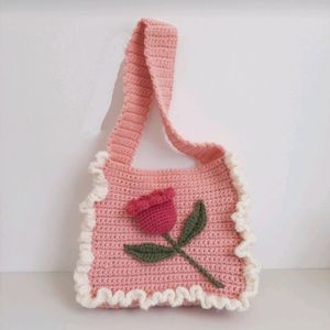 Crochet Handmade Tulip Handbag