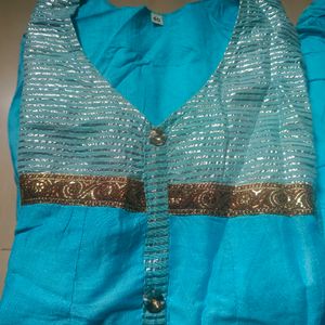 Blue Anarkali Kurti